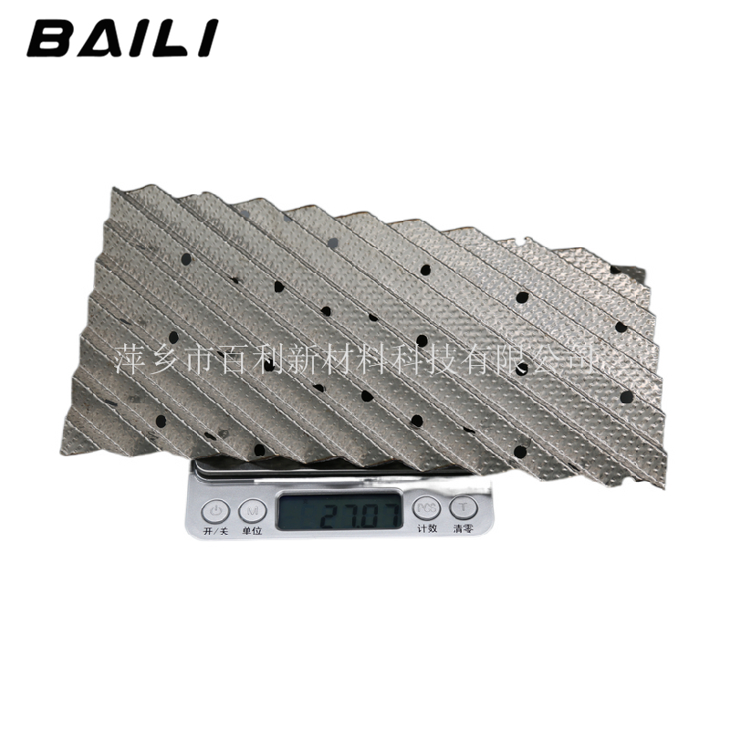 Corrugated packing of metal orifice plate
